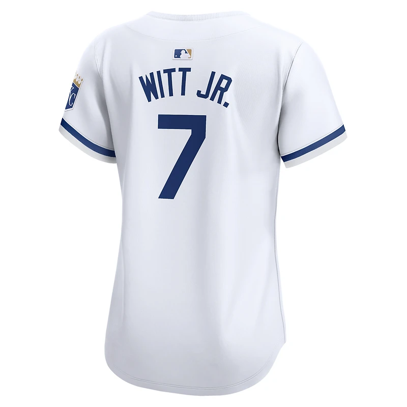 Maillot de joueur Nike Bobby Witt Jr. pour femme, blanc, Kansas City Royals, domicile limité
