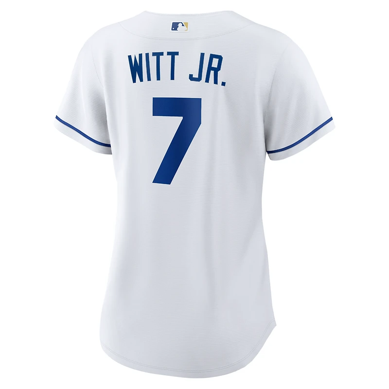 Maillot de joueur réplique à domicile Nike Bobby Witt Jr. pour femme, blanc, Kansas City Royals
