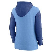 Sweat à capuche entièrement zippé Nike Kansas City Royals pour femme, bleu clair