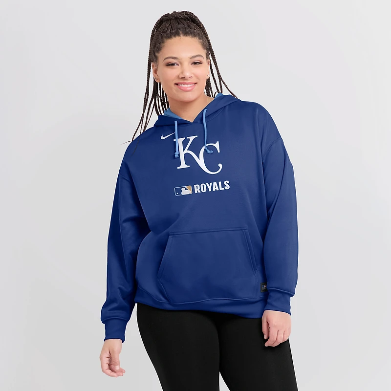 Women's Nike Royal Kansas City Royals Authentic Collection Therma Hoodie