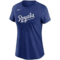 Women's Nike Royal Kansas City Royals Wordmark T-Shirt