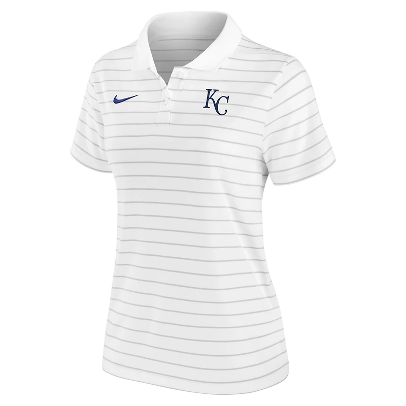Women's Nike White Kansas City Royals Authentic Collection Victory Performance Polo