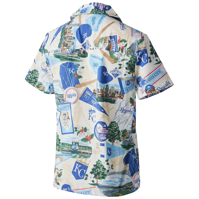 Women's Reyn Spooner White Kansas City Royals Scenic Camp Button-Up Shirt