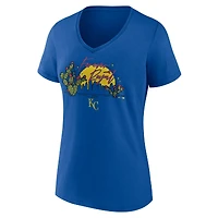 Women's  Royal Kansas City Royals Forever Cactus V-Neck T-Shirt