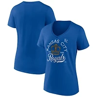 T-shirt col V à imprimé ville natale des Royals de Kansas City pour femme
