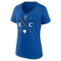 Women's  Royal Kansas City Royals KC Local V-Neck T-Shirt