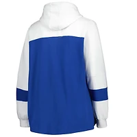 Sweat à capuche blocs de couleurs grandes tailles pour femmes, Kansas City Royals