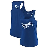 Women's Soft as a Grape Royal Kansas City Royals Plus Swing for the Fences Racerback Tank Top