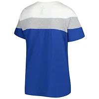 Women's White/Royal Kansas City Royals Plus Colorblock T-Shirt