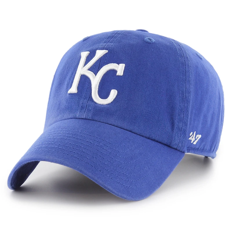 Youth '47 Royal Kansas City Royals Team Logo Clean Up Adjustable Hat