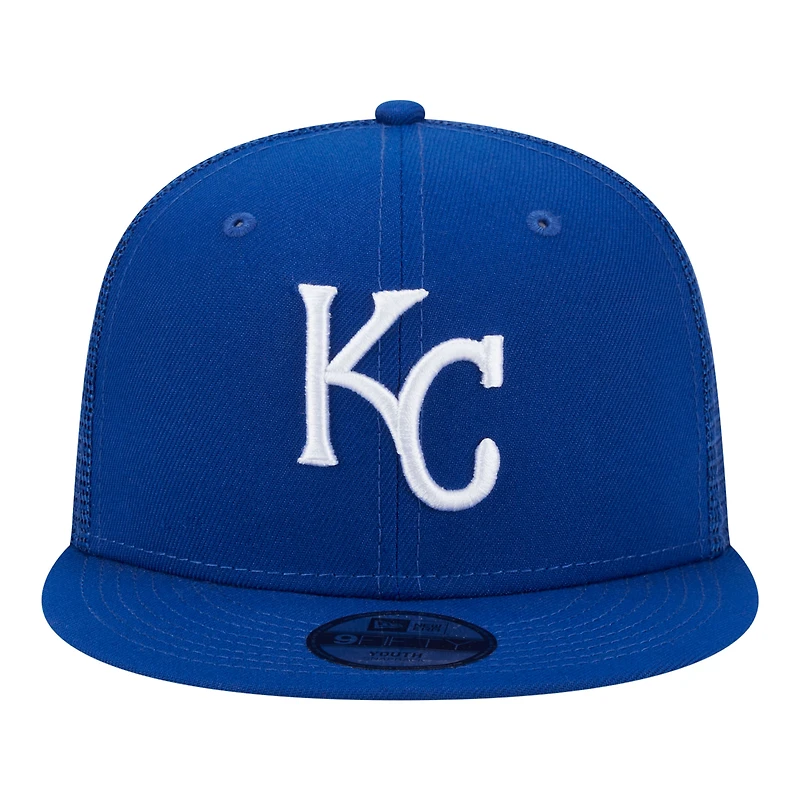 Youth New Era Royal Kansas City Royals 9FIFTY Trucker Snapback Hat