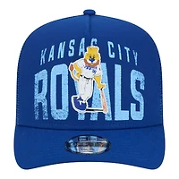 Casquette snapback New Era Royal Kansas City Royals Logo Fade A-Frame 9FIFTY pour jeunes