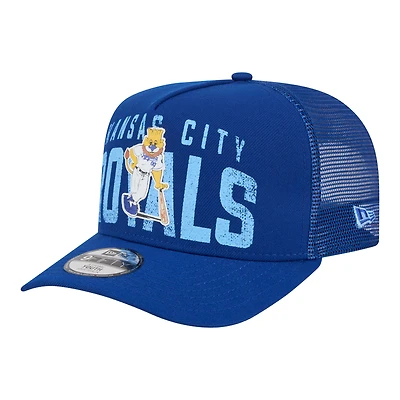 Casquette snapback New Era Royal Kansas City Royals Logo Fade A-Frame 9FIFTY pour jeunes