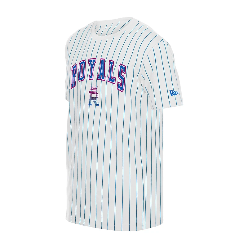 Youth New Era White Kansas City Royals 2026 Connect Pinstripe T-Shirt