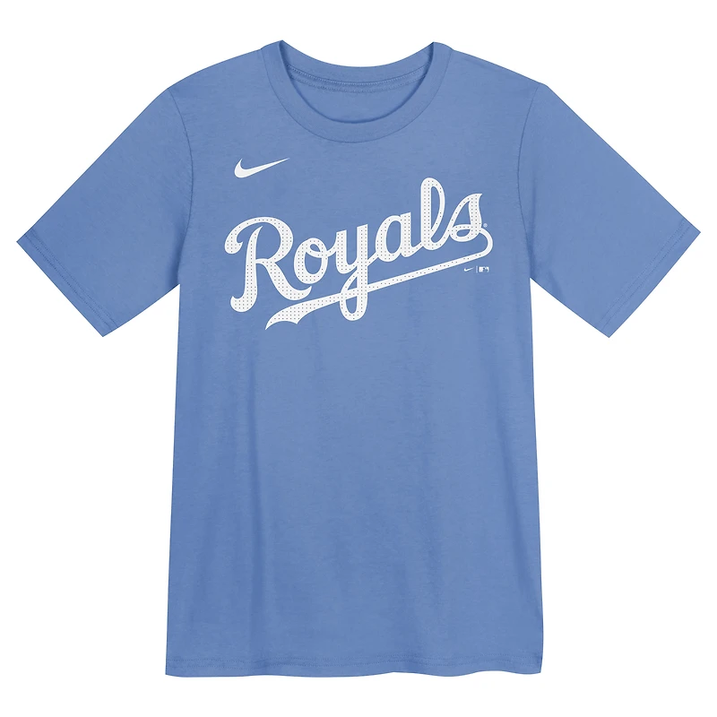 T-shirt Nike pour enfant Bobby Witt Jr. bleu clair, Kansas City Royals, avec nom et numéro