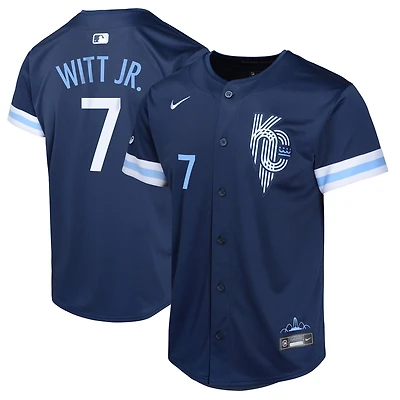 Maillot de joueur Nike Bobby Witt Jr. pour jeunes, bleu marine, Kansas City Royals, Connect Limited