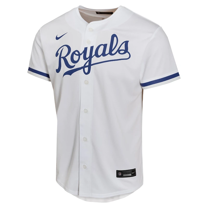 Maillot Nike Bobby Witt Jr. pour jeune, blanc, joueur de match à domicile des Royals Kansas City