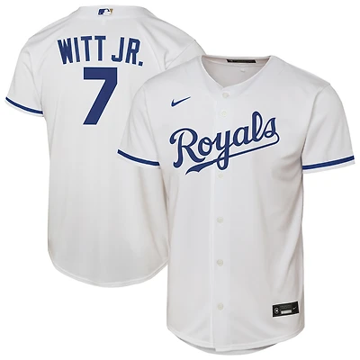 Maillot de joueur Nike Bobby Witt Jr. blanc pour jeune des Royals Kansas City à domicile Replica 2.0