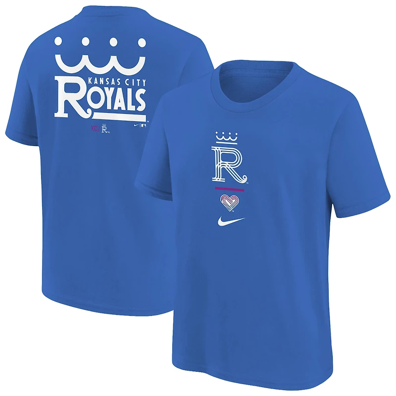 T-shirt Nike Royal Kansas City Royals 2026 Connect pour jeunes