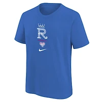 T-shirt Nike Royal Kansas City Royals 2026 Connect pour jeunes