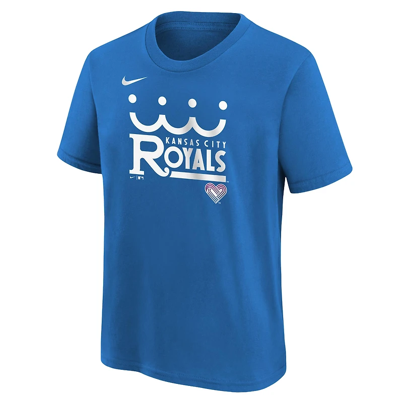 T-shirt Nike Royal Kansas City Royals 2026 Connect pour jeunes