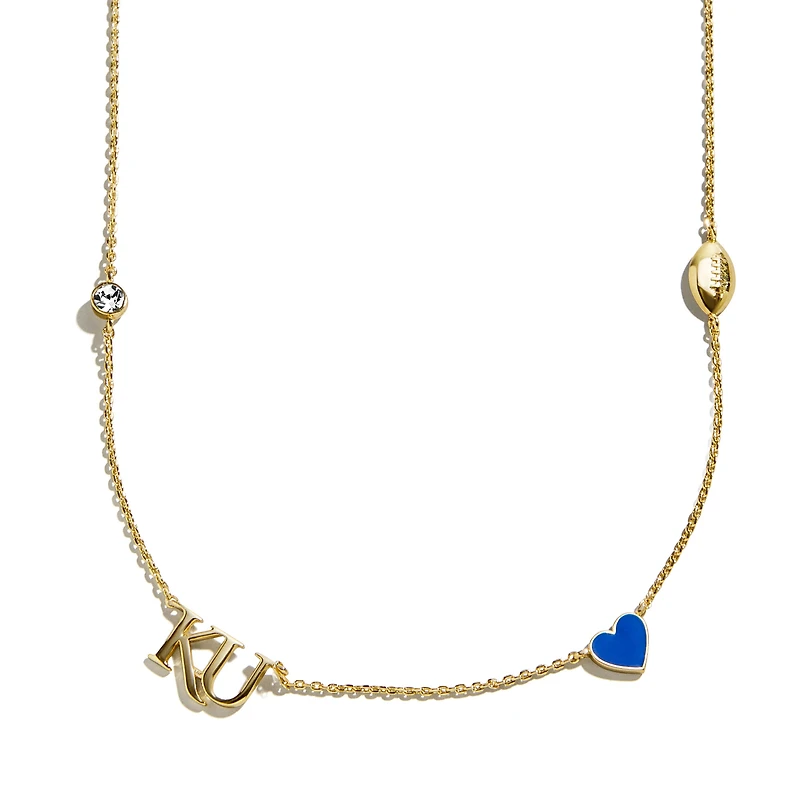 Collier à breloques espacées délicates BaubleBar Kansas Jayhawks
