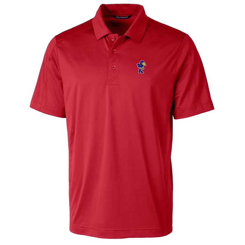 Cutter & Buck Red Kansas Jayhawks Primary Team Logo Prospect Textured Stretch Polo