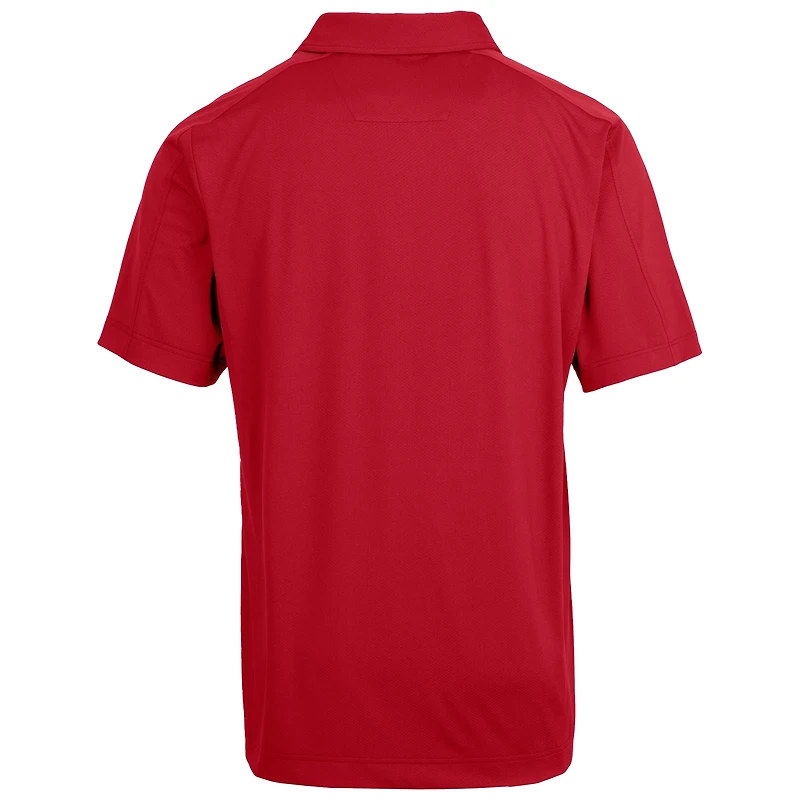 Cutter & Buck Red Kansas Jayhawks Primary Team Logo Prospect Textured Stretch Polo