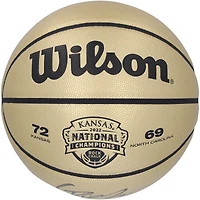 Gradey Dick Kansas Jayhawks Autographed Wilson 2022 NCAA Men's Tournament Champions Trophy Basketball 