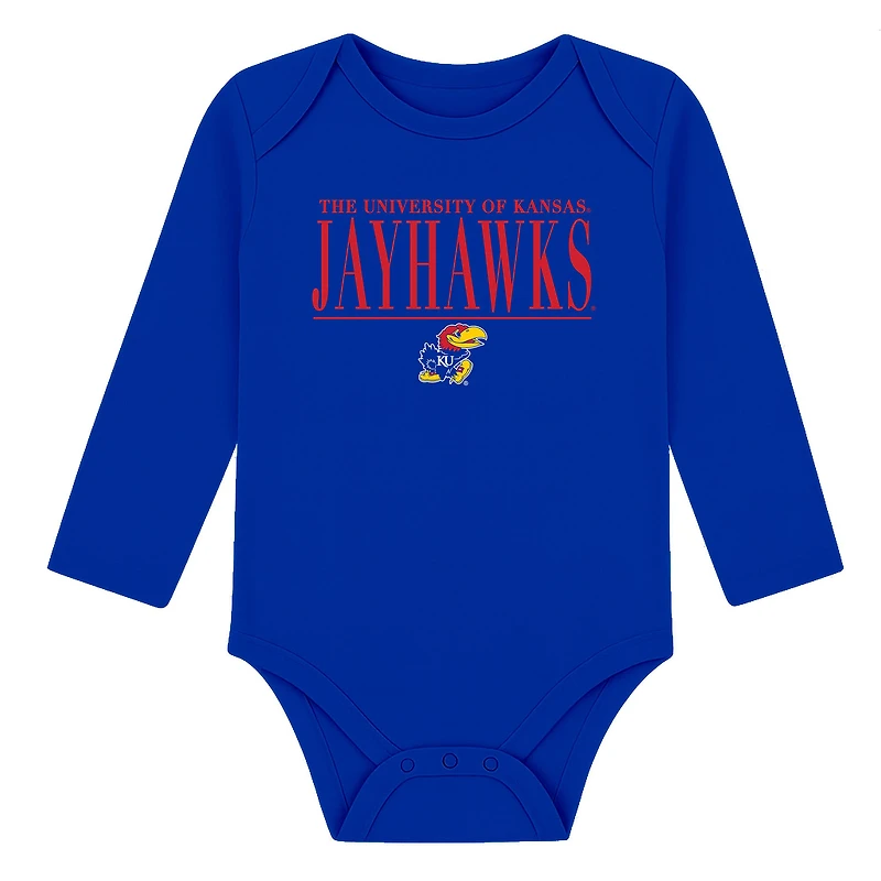Infant Garb Royal Kansas Jayhawks Ollie Long-Sleeve Bodysuit
