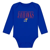 Infant Garb Royal Kansas Jayhawks Ollie Long-Sleeve Bodysuit