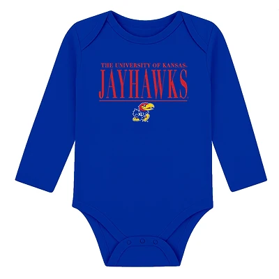 Body à manches longues Ollie des Royal Kansas Jayhawks pour bébé