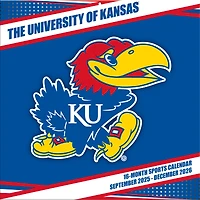 Calendrier mural 2026 des Kansas Jayhawks (12 x 12 po)