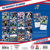 Calendrier mural 2026 des Kansas Jayhawks (12 x 12 po)