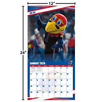 Calendrier mural 2026 des Kansas Jayhawks (12 x 12 po)