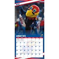 Calendrier mural 2026 des Kansas Jayhawks (12 x 12 po)