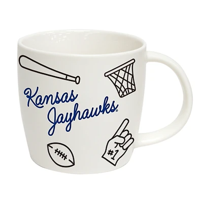 Kansas Jayhawks 18oz. Tasse de meneur de jeu