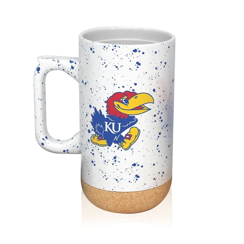 Kansas Jayhawks 18oz. Speckle Cork Mug