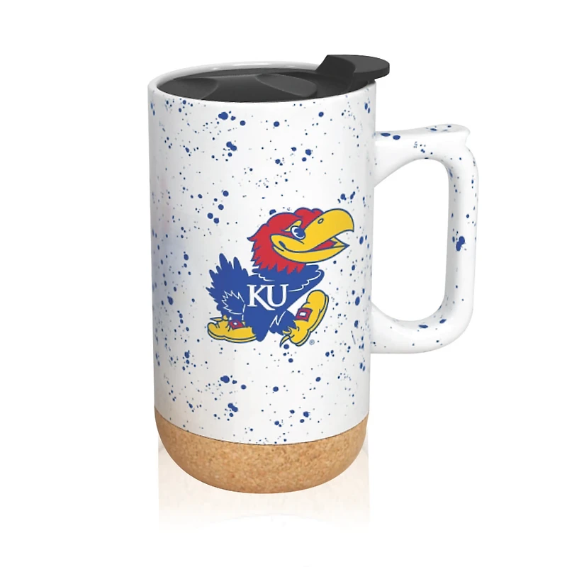 Kansas Jayhawks 18oz. Speckle Cork Mug