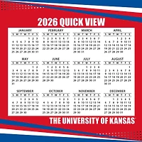 Kansas Jayhawks 2026 Box Calendar