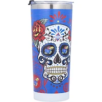 Kansas Jayhawks 24oz. Gobelet en acier inoxydable Dia De Los Muertos