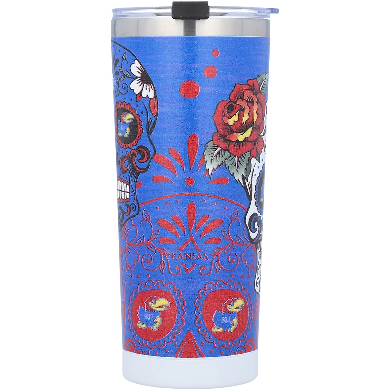 Kansas Jayhawks 24oz. Dia De Los Muertos Stainless Steel Tumbler
