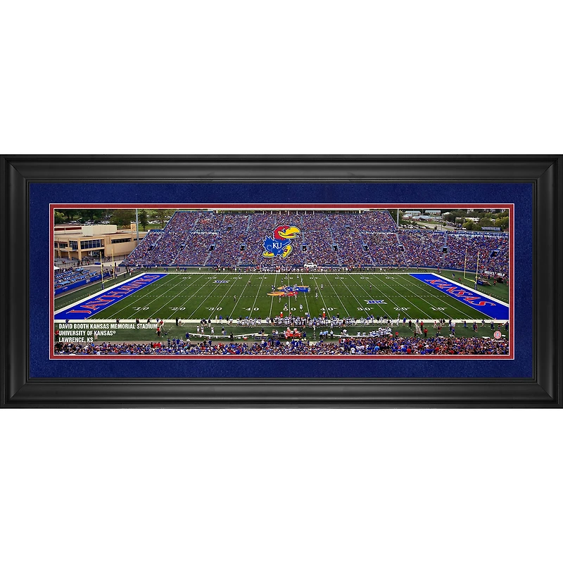Kansas Jayhawks Framed 10" x 30" David Booth Kansas Memorial Stadium Panoramic Photograph