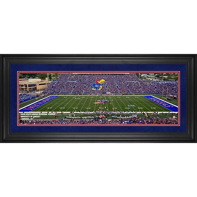 Kansas Jayhawks Framed 10" x 30" David Booth Kansas Memorial Stadium Panoramic Photograph
