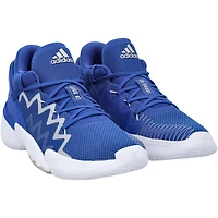 Chaussures Adidas DON 2 bleues émises par l'équipe des Kansas Jayhawks du programme de basket-ball