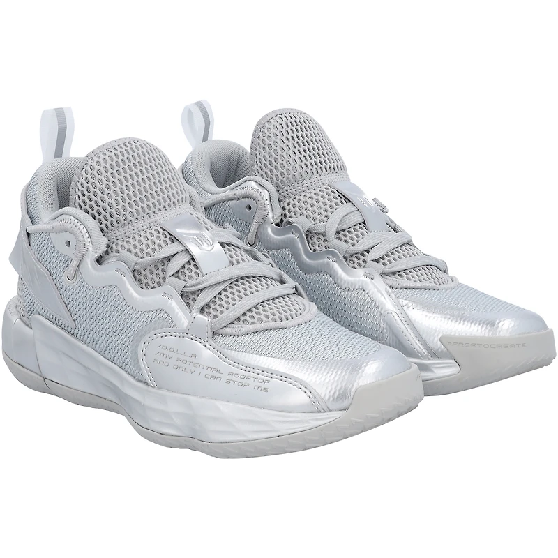 Kansas Jayhawks Team-Issued Gray Dame 7 adidas Shoes from the Basketball Program