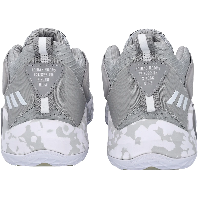 Kansas Jayhawks Team-Issued Gray DON 3 Adidas Shoes from the Basketball Program