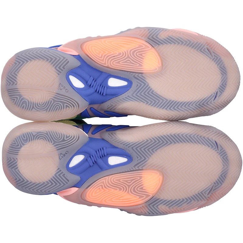 Kansas Jayhawks Team-Issued Multicolor Hu adidas Shoes from the Basketball Program