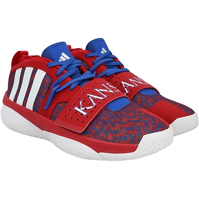 Chaussures adidas Dame 8 rouges, équipe des Kansas Jayhawks, du programme d'athlétisme - Taille 41.5