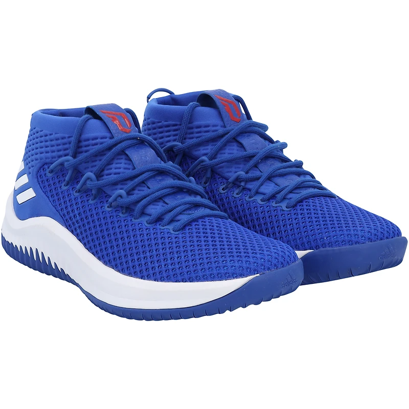 Kansas Jayhawks Team-Issued Royal/Red Dame 4 adidas Shoes from the Basketball Program